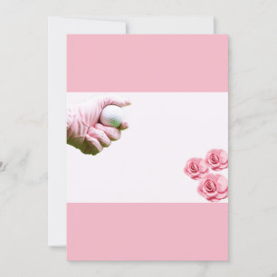 Invitation La main de la golfeuse de la Lady en rose tient un