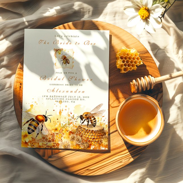 Invitation La mariée à être fleur sauvage douche au miel (Créateur téléchargé)