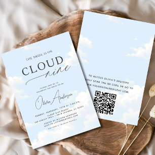 Invitation La Mariée Code QR est sur Cloud Neuf Fêtes des mar