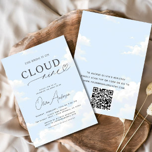Invitation La Mariée Code QR est sur Cloud Neuf Fêtes des mar
