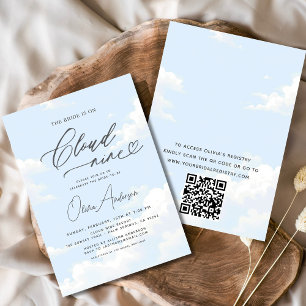 Invitation La Mariée Code QR est sur Cloud Neuf Fêtes des mar