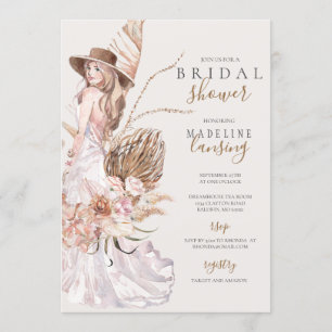 Invitation La mariée de Boho dans la Fête de l'mariée Mariage