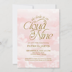 Invitation La mariée est sur un nuage QR Code Enterrement de