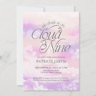 Invitation La mariée est sur un nuage QR Code Enterrement de