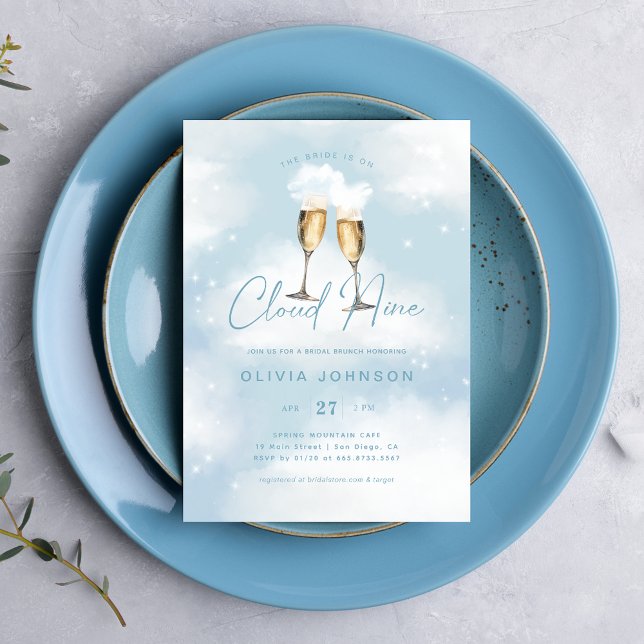 Invitation La mariée est sur un petit nuage Brunch de mariage (Créateur téléchargé)