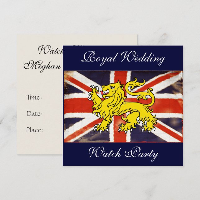 Invitation La montre Harry et Meghan attachent le mariage (Devant / Derrière)