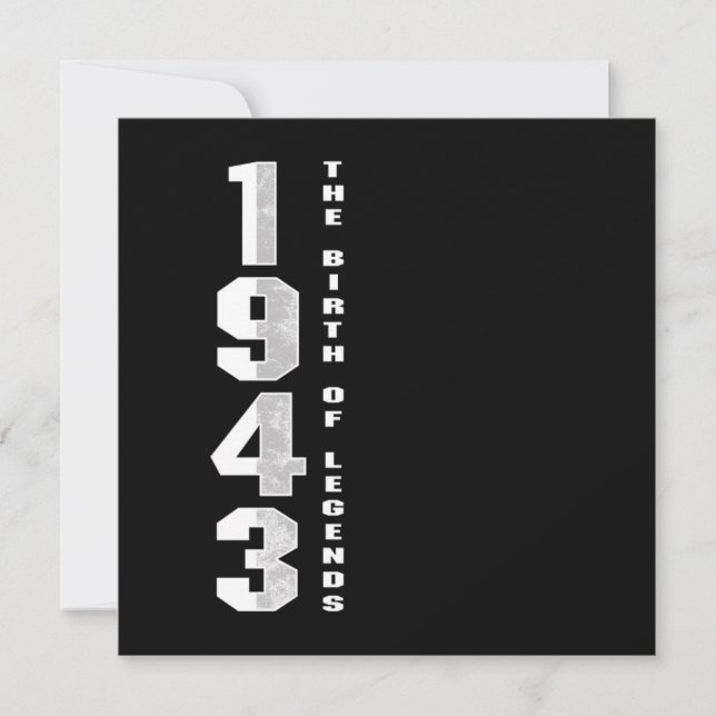 Invitation La naissance des légendes 1943 77 e anniversaire C (Devant)