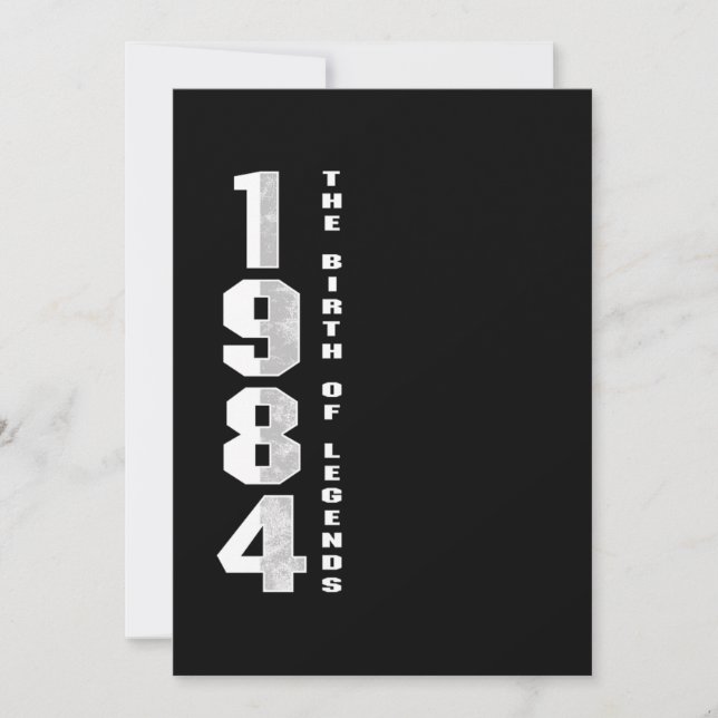 Invitation La naissance des légendes 1984 36 e anniversaire C (Devant)