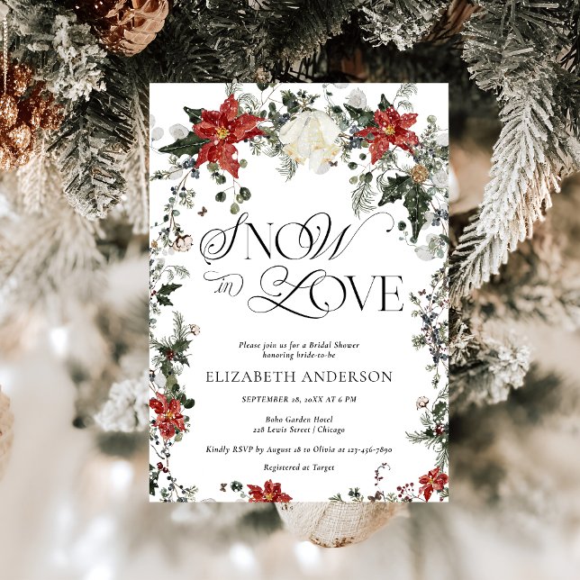 Invitation La neige en amour Fête des mariées d'hiver (Créateur téléchargé)