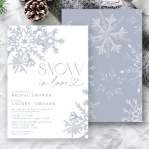 Invitation La neige en amour Flube de neige Fête des mariées 