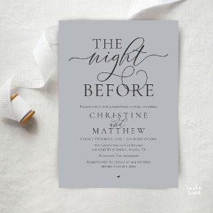 Invitation La Nuit Avant, Dîner de Répétition de Mariage Chic