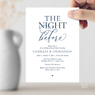 Invitation “La Nuit Avant” Dîner de Répétition de Mariage Mod