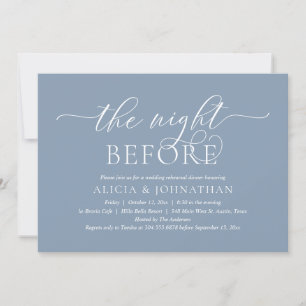 Invitation La Nuit Avant, Dîner de Répétition de Mariage Mode