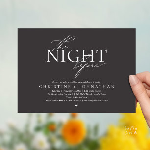 Invitation La Nuit Avant, Dîner de Répétition de Mariage Mode