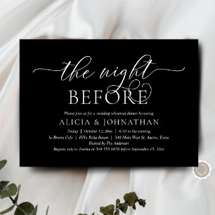 Invitation La Nuit Avant, Dîner de Répétition de Mariage Mode