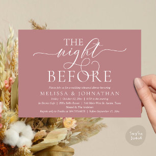 Invitation La Nuit Avant, Dîner de Répétition de Mariage Mode