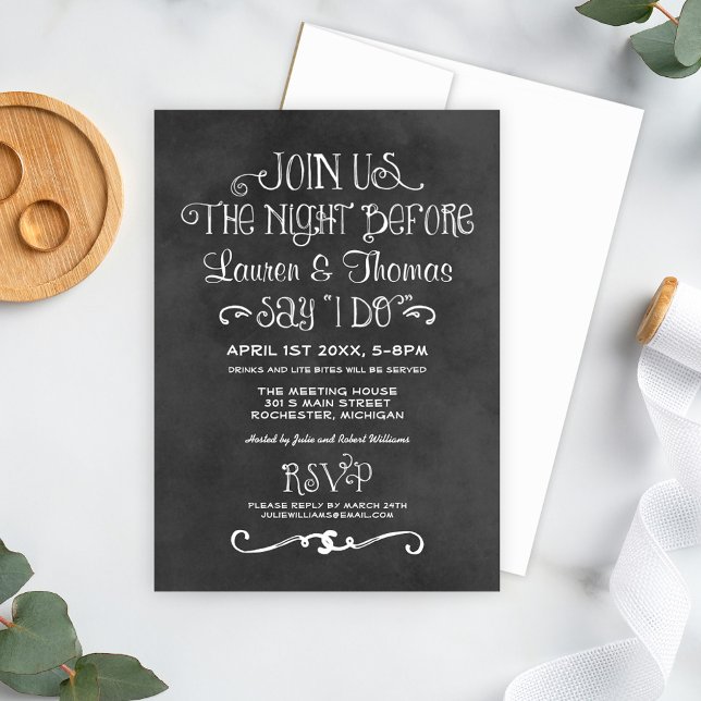 Invitation La Nuit Avant Le Dîner De La Répétition Du Tableau (Créateur téléchargé)