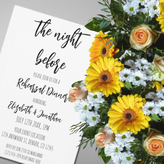 Invitation La Nuit Avant Le Dîner De La Répétition Mariage (Créateur téléchargé)
