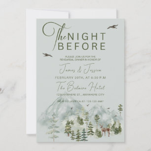 Invitation La nuit avant le dîner de répétition des Mariages 