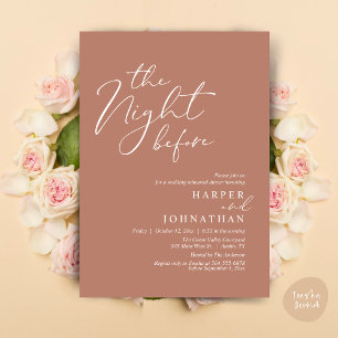 Invitation La Nuit Avant Le Dîner De Répétition Romantique De