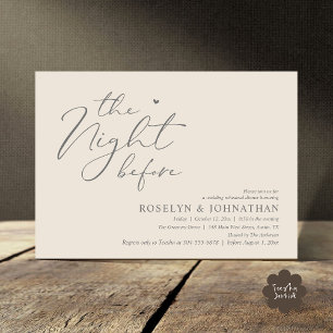Invitation La Nuit Avant Le Dîner De Répétition Romantique De