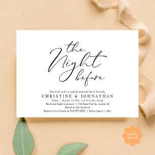 Invitation La Nuit Avant Le Dîner De Répétition Romantique De