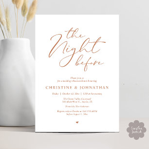 Invitation La Nuit Avant Le Dîner De Répétition Romantique De