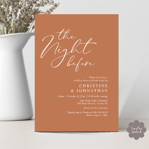 Invitation La Nuit Avant Le Dîner De Répétition Romantique De