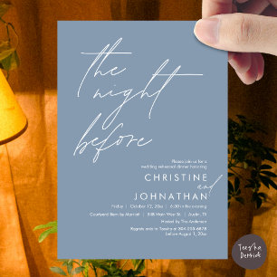 Invitation La Nuit Avant Le Dîner De Répétition Romantique De