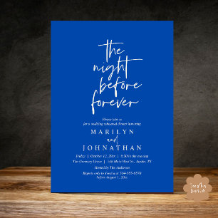 Invitation La Nuit Avant Pour Toujours, Dîner de Répétition d