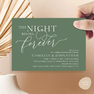 Invitation La Nuit Avant Pour Toujours, Dîner de Répétition d