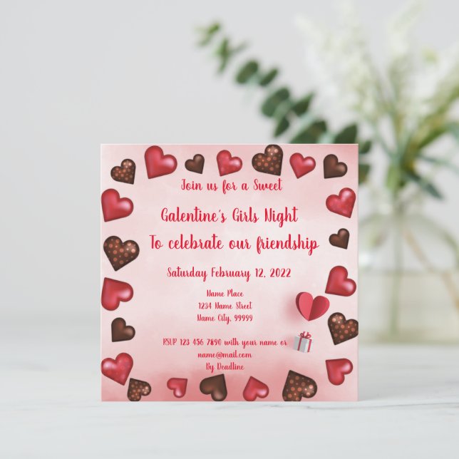 Invitation La Nuit des Filles de Galentine (Debout devant)