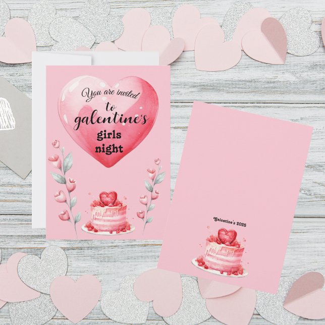 Invitation La Nuit des Filles de la Saint-Galentin (Make girl's night perfect with our galentine's girls night)