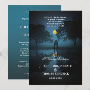 Invitation La Nuit Lune  Mariage