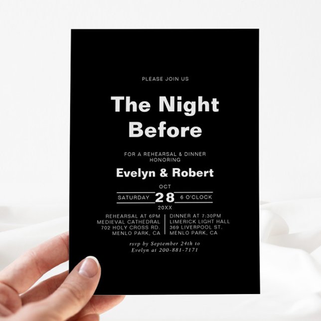 Invitation La Nuit Noire Avant Le Dîner De La Répétition (Créateur téléchargé)