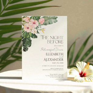 Invitation La nuit précédant le dîner de répétition tropicale
