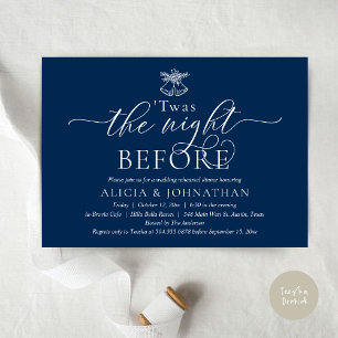 Invitation La Nuit Précédente, Ce Dîner De Répétition Mariage
