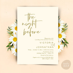 Invitation La nuit précédente, Dîner de la fête de la répétit