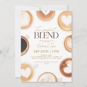 Invitation La Parfaite Fusion de Café pour la Fête de Mariage