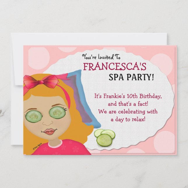 Invitation La partie de Spa-tacular badine l'invitation (Devant)