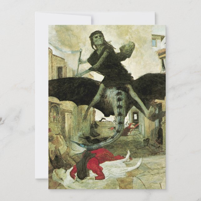 Invitation La Peste par Arnold Böcklin, Soirée d'Halloween (Devant)