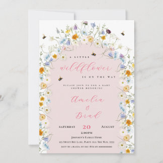 Invitation La petite Fleur sauvage est sur son chemin Baby sh