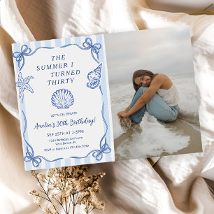 Invitation La photo d'anniversaire de mes trente ans