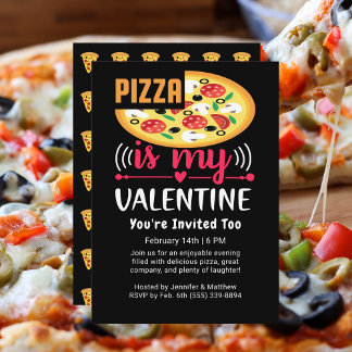 Invitation La Pizza Est Ma Saint Valentin Amusante