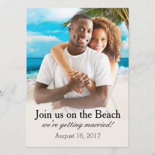 Invitation La plage blanche de sables ME DEMANDENT à