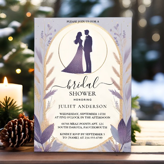 Invitation La Plum Fall Été Lavender Sage Fête des mariées (Créateur téléchargé)