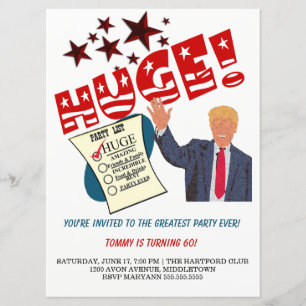 Invitation La plus grande fête de Trump jamais célébrée