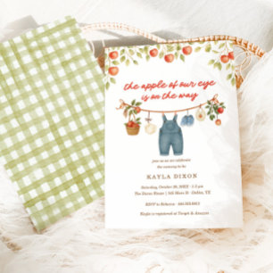 Invitation La pomme de nos yeux Baby shower d'automne d'autom