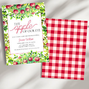 Invitation La pomme de notre Baby shower d'action de grâces o