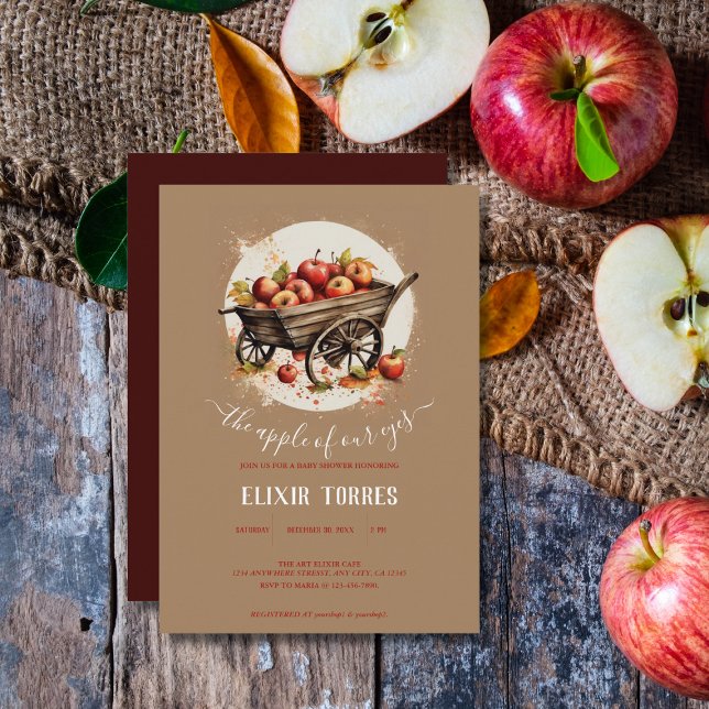 Invitation La Pomme De Notre Baby shower Oeil (Créateur téléchargé)